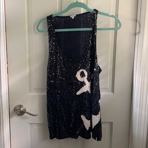 J. Crew sequin anchor tank